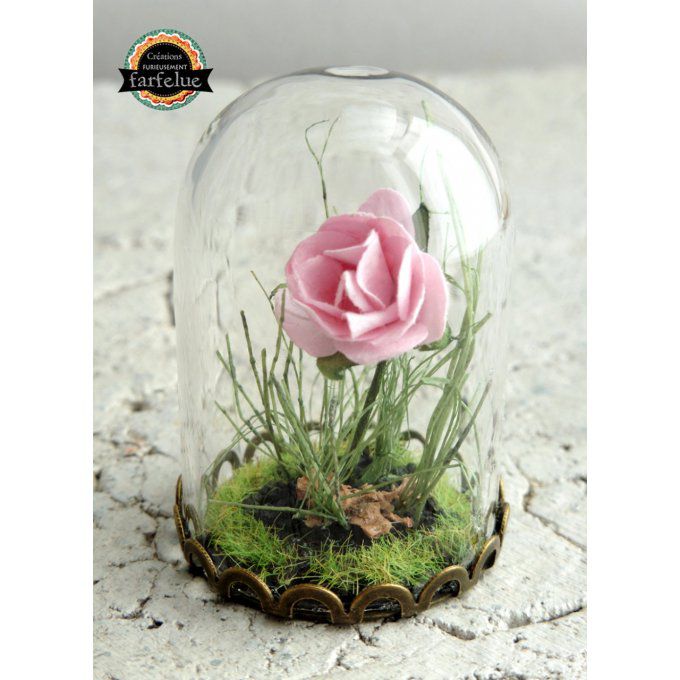 Mini décoration - Fleur Rose