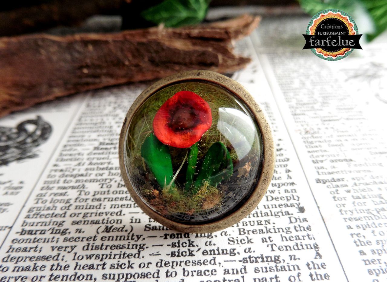Bague Coquelicot sauvage