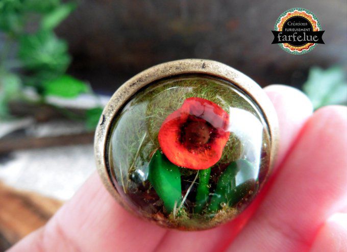 Bague Coquelicot sauvage