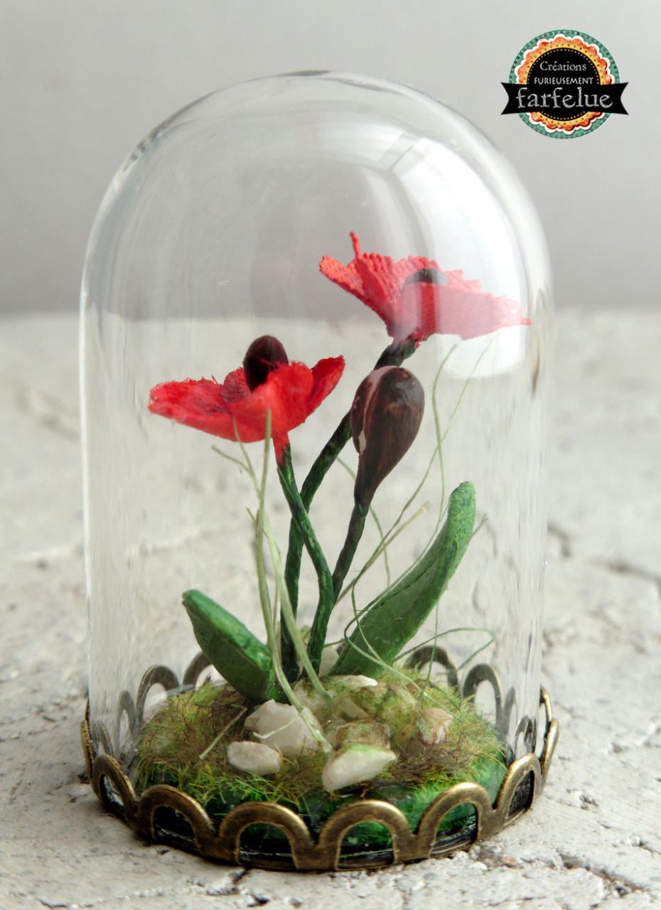 Mini décoration - Petites fleurs rouges