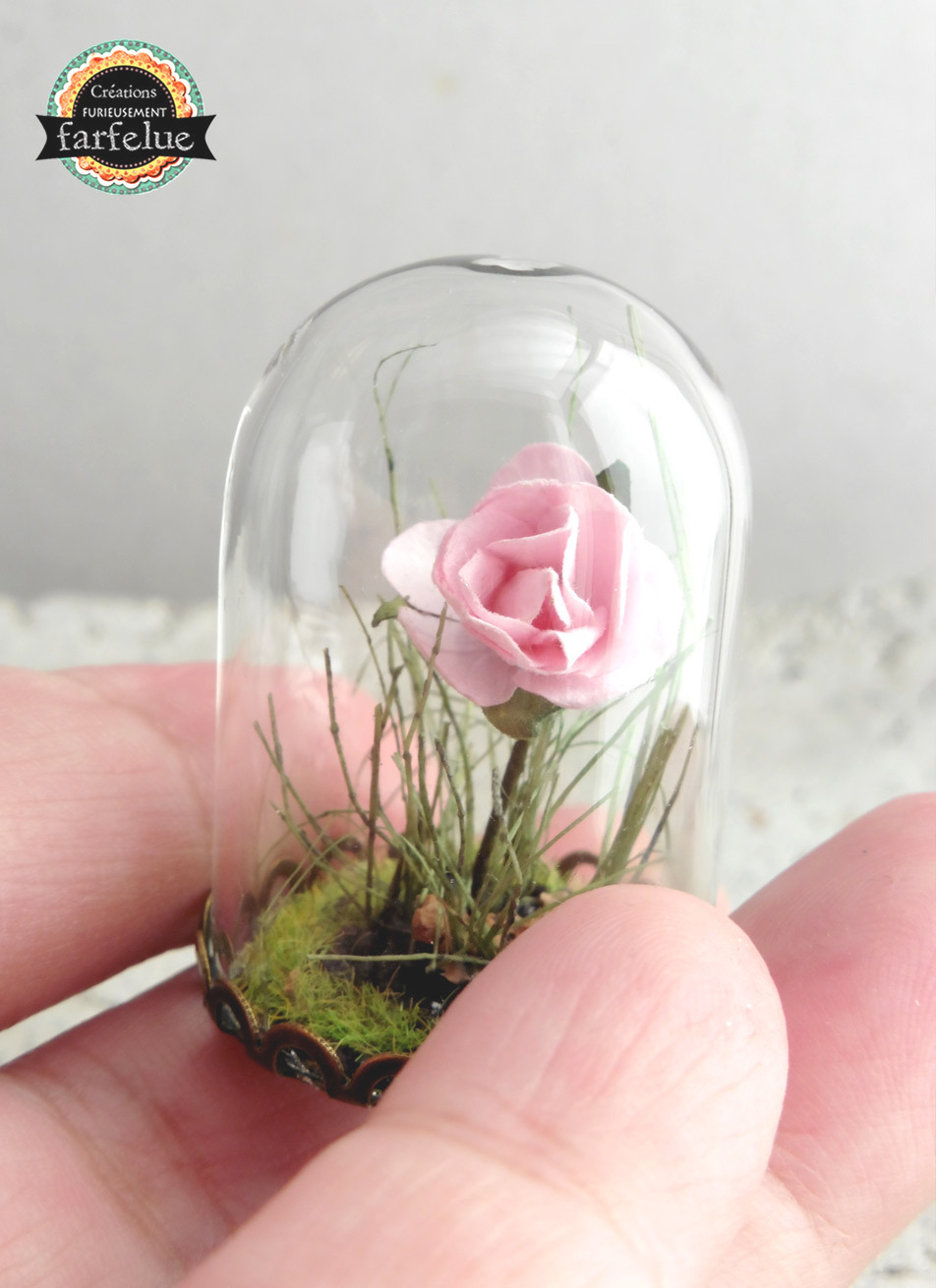 Mini décoration - Fleur Rose